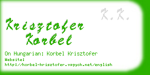 krisztofer korbel business card